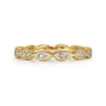 Stackable Ring 14K Yellow Gold Diamond 0.11ct Bujukan - 0.11 ct