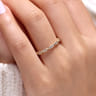 Stackable Ring 14K Yellow Gold Diamond 0.11ct Bujukan - 0.11 ct