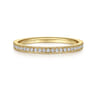 Stackable Ring 14K Yellow Gold Diamond 0.12ct - 0.12 ct