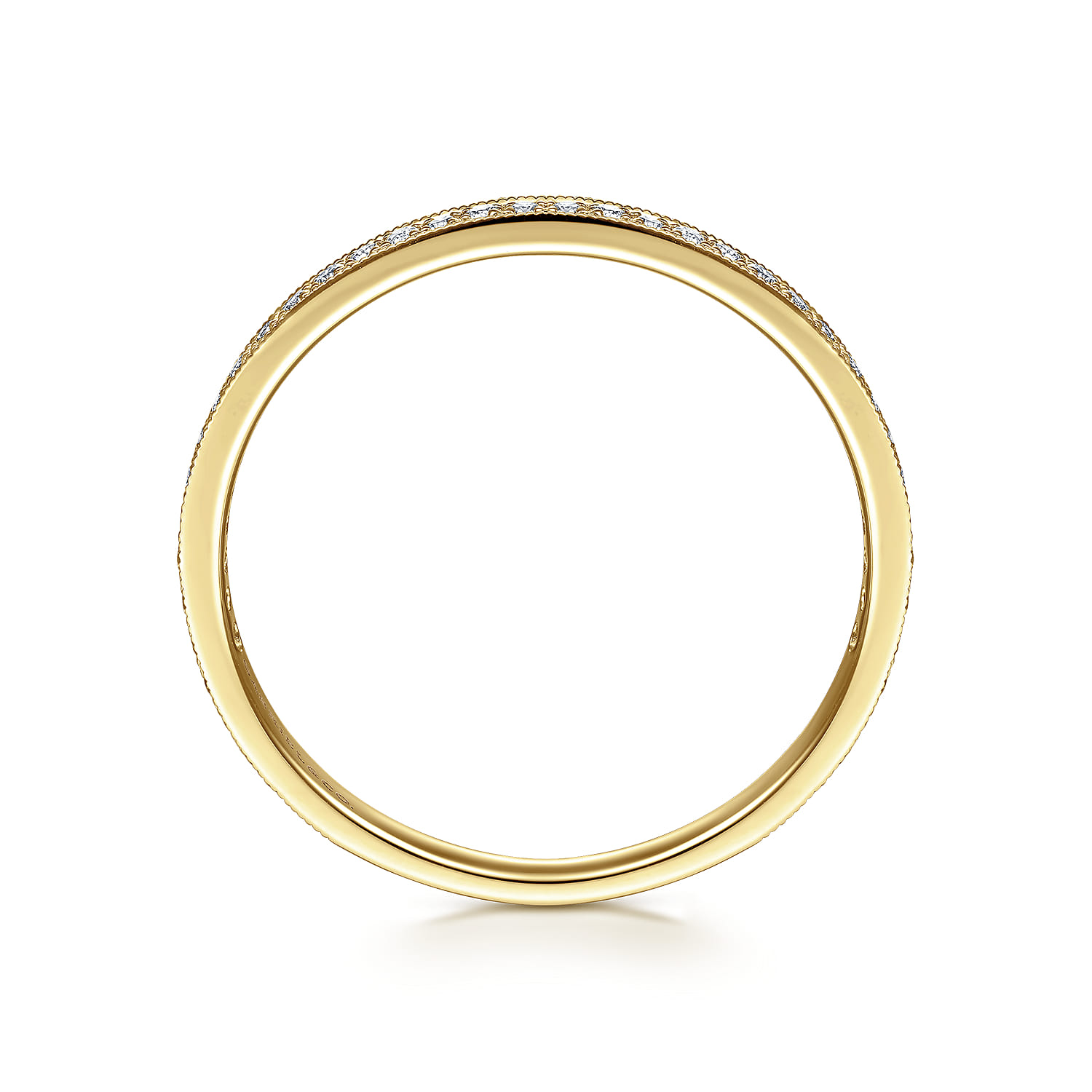 Stackable Ring 14K Yellow Gold Diamond 0.12ct - 0.12 ct - Shot 2