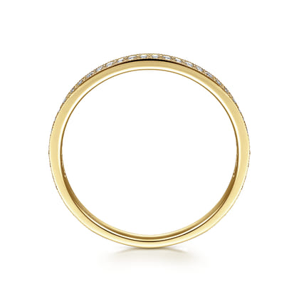 Stackable Ring 14K Yellow Gold Diamond 0.12ct
