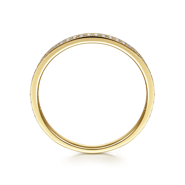 Stackable Ring 14K Yellow Gold Diamond 0.12ct - 0.12 ct - Shot 2