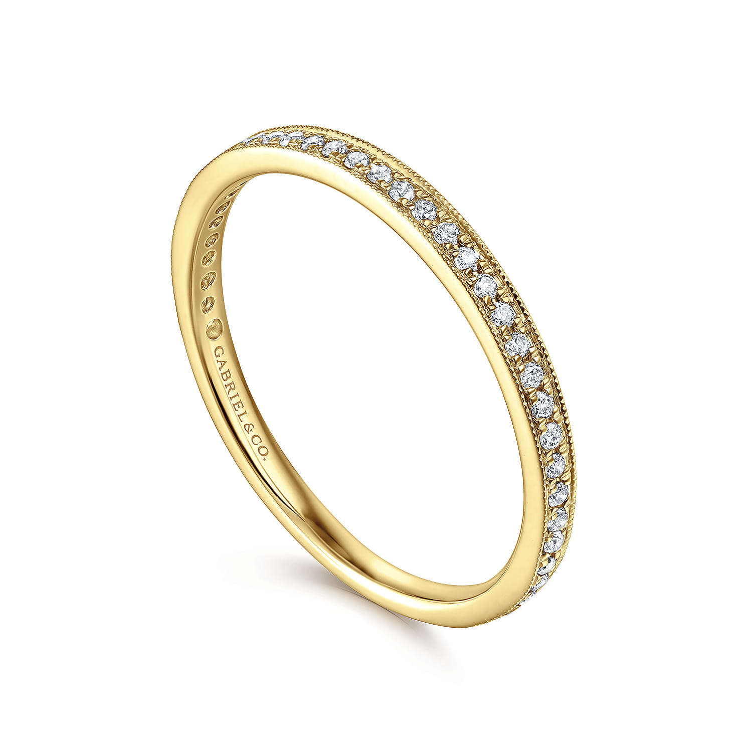 Stackable Ring 14K Yellow Gold Diamond 0.12ct - 0.12 ct - Shot 3