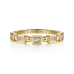 Stackable Ring 14K Yellow Gold Diamond 0.25ct