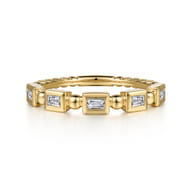 Stackable Ring 14K Yellow Gold Diamond 0.25ct