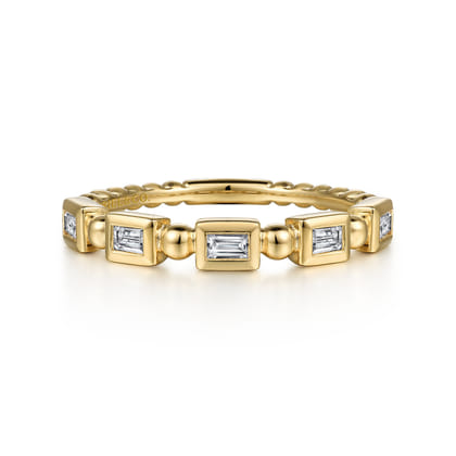 Stackable Ring 14K Yellow Gold Diamond 0.25ct