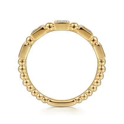 Stackable Ring 14K Yellow Gold Diamond 0.25ct