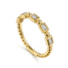 Stackable Ring 14K Yellow Gold Diamond 0.25ct - 0.18 ct