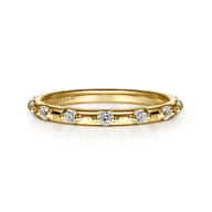 Stackable Ring 14K Yellow Gold Diamond 0.3ct