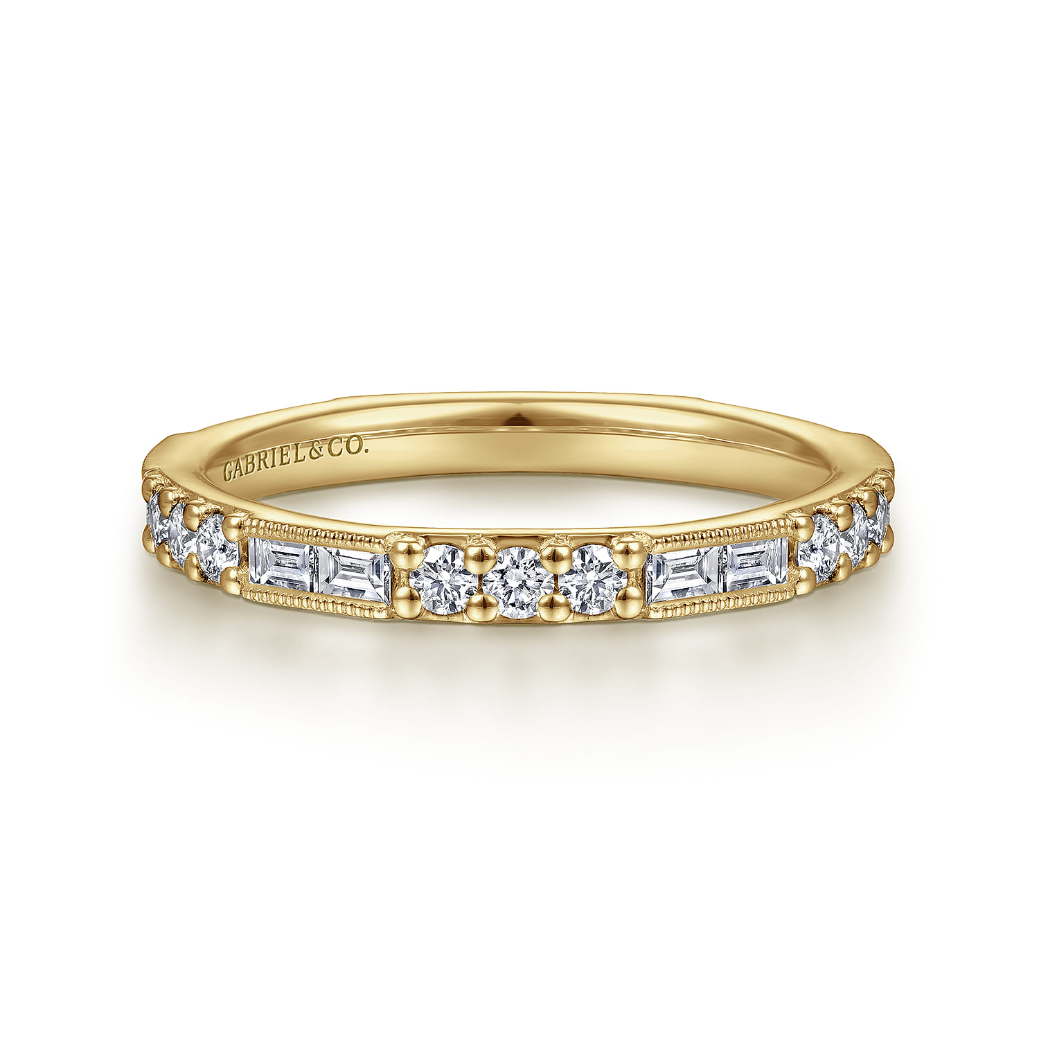 Stackable Ring 14K Yellow Gold Diamond 0.55ct - 0.55 ct - Shot 1