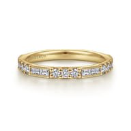 Stackable Ring 14K Yellow Gold Diamond 0.55ct