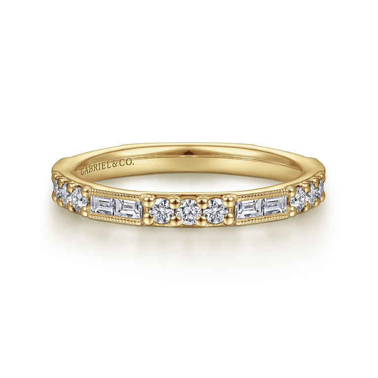 Stackable Ring 14K Yellow Gold Diamond 0.55ct - 0.55 ct - Shot 1