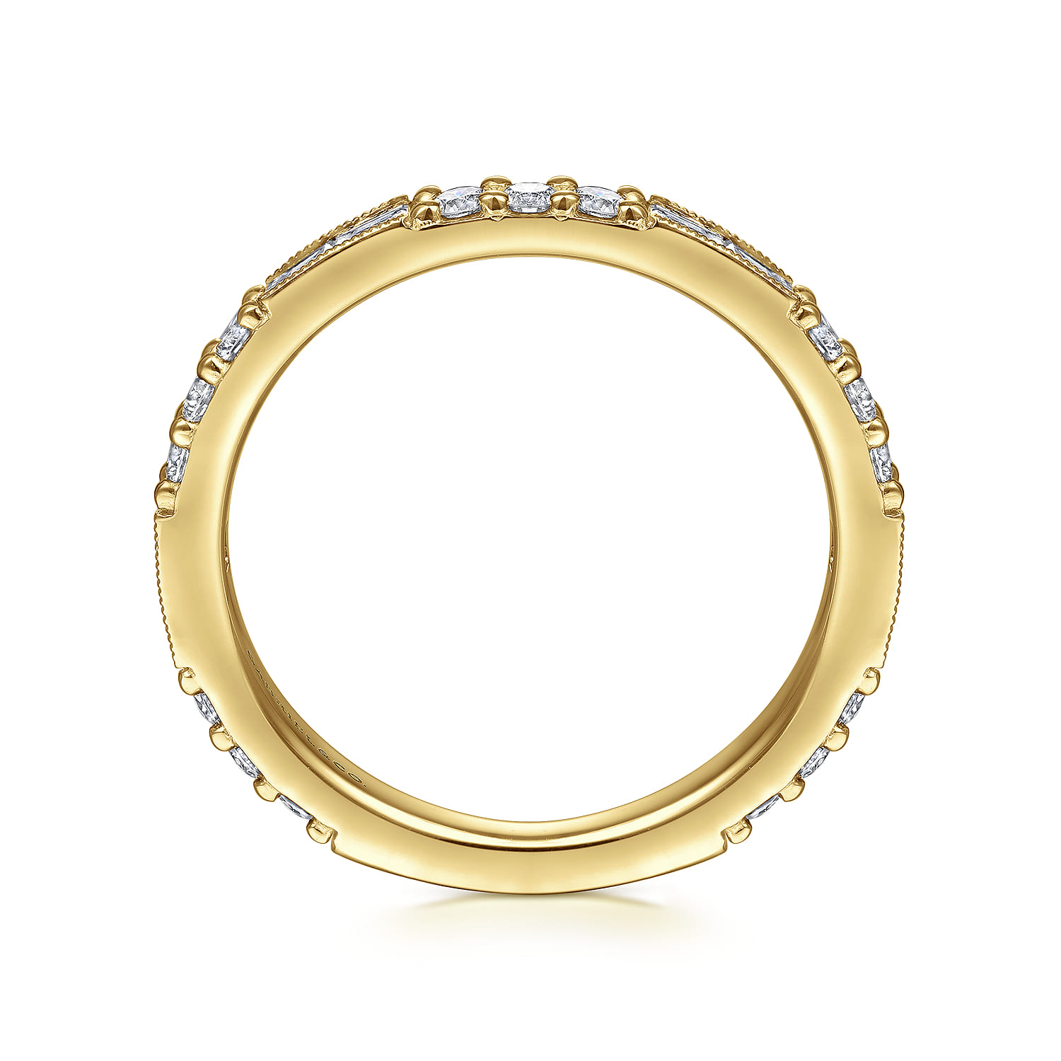 Stackable Ring 14K Yellow Gold Diamond 0.55ct - 0.55 ct - Shot 2