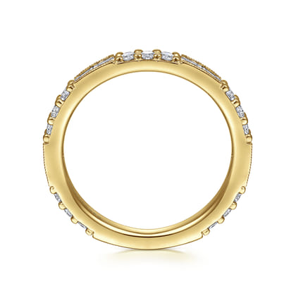Stackable Ring 14K Yellow Gold Diamond 0.55ct