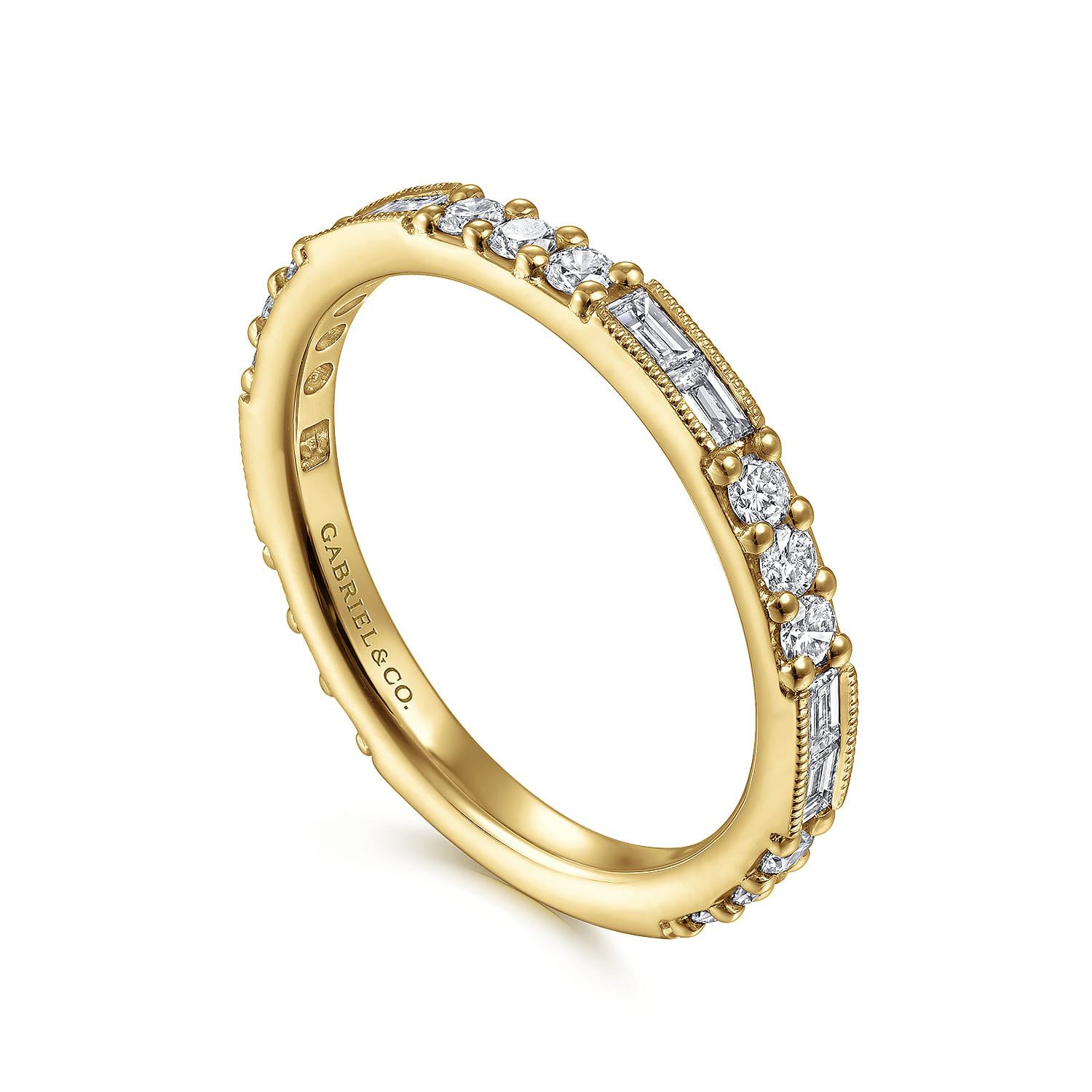 Stackable Ring 14K Yellow Gold Diamond 0.55ct - 0.55 ct - Shot 3