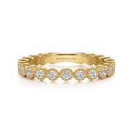 Stackable Ring 14K Yellow Gold Diamond 0.55ct