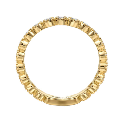 Stackable Ring 14K Yellow Gold Diamond 0.55ct