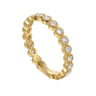 Stackable Ring 14K Yellow Gold Diamond 0.55ct - 0.55 ct