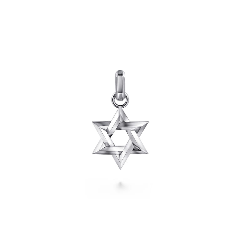 Star of David Pendant 925 Sterling Silver - Shot 1