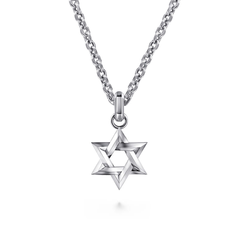 Star of David Pendant 925 Sterling Silver - Shot 3