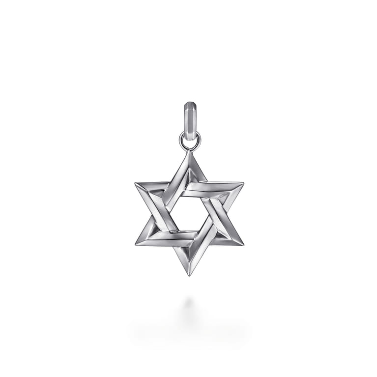 Star of David Pendant 925 Sterling Silver - Shot 1