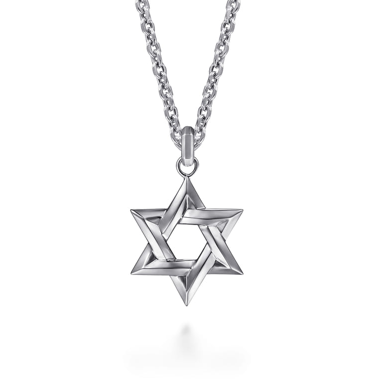 Star of David Pendant 925 Sterling Silver - Shot 3