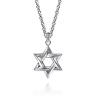 Star of David Pendant Necklace 925 Sterling Silver