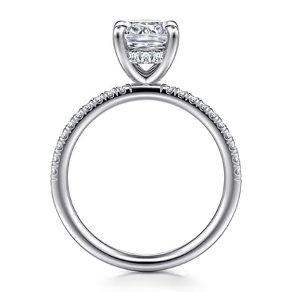 Stasia - 14K White Gold Cushion Cut Diamond Engagement Ring