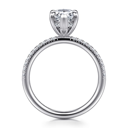 Stasia - 14K White Gold Marquise Shape Diamond Engagement Ring