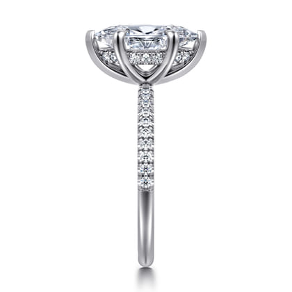 Stasia - 14K White Gold Marquise Shape Diamond Engagement Ring