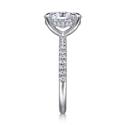 Stasia - 14K White Gold Oval Cut Diamond Engagement Ring