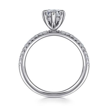 Stasia - 14K White Gold Pear Shape Diamond Engagement Ring