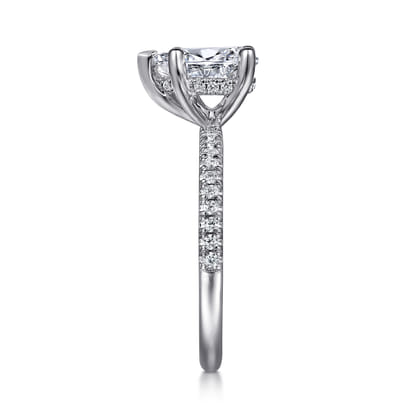 Stasia - 14K White Gold Pear Shape Diamond Engagement Ring