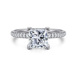 Stasia - 14K White Gold Princess Cut Diamond Engagement Ring