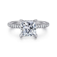 Stasia - 14K White Gold Princess Cut Diamond Engagement Ring