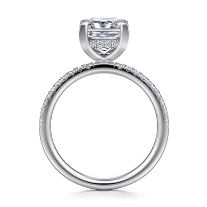Stasia - 14K White Gold Princess Cut Diamond Engagement Ring