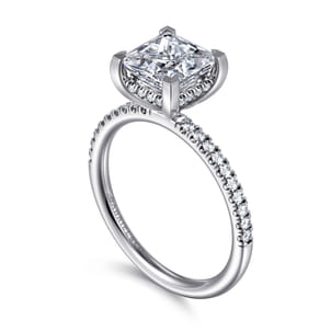 Stasia - 14K White Gold Princess Cut Diamond Engagement Ring