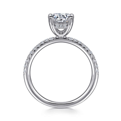 Stasia - 14K White Gold Round Cut Diamond Engagement Ring