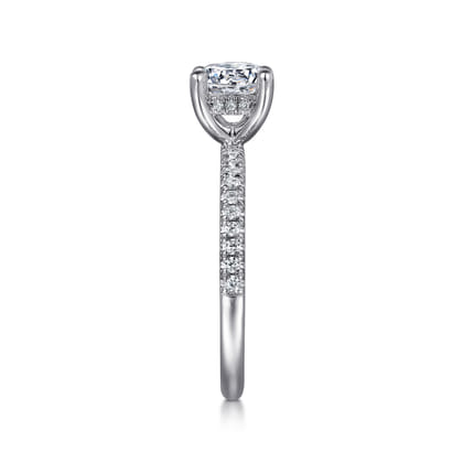 Stasia - 14K White Gold Round Cut Diamond Engagement Ring