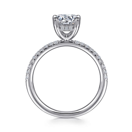 Stasia - 14K White Gold Round Cut Diamond Engagement Ring