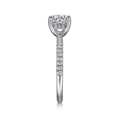 Stasia - 14K White Gold Round Cut Diamond Engagement Ring