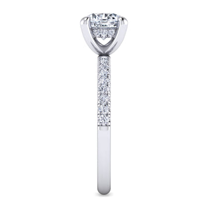 Stasia - 14K White Gold Round Cut Diamond Engagement Ring
