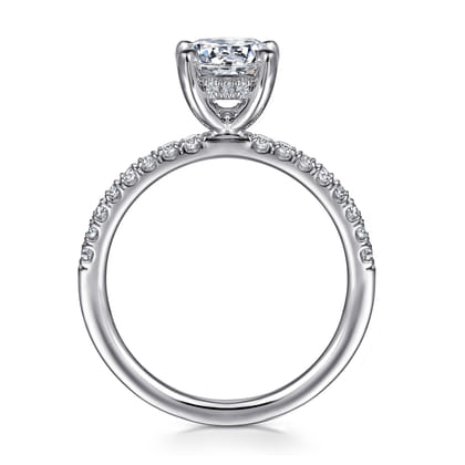 Stasia - 14K White Gold Round Cut Diamond Engagement Ring