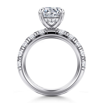 Stasia - 14K White Gold Round Diamond Engagement Ring
