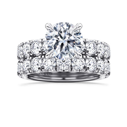 Stasia - 14K White Gold Round Diamond Engagement Ring