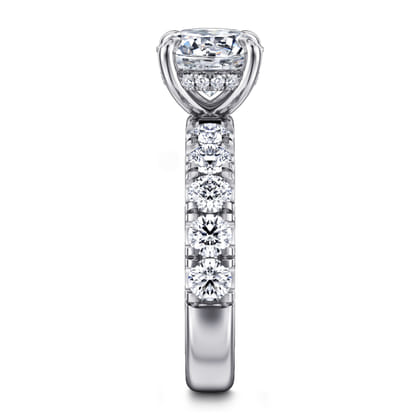 Stasia - 14K White Gold Round Diamond Engagement Ring