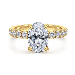 Stasia - 14K Yellow Gold Oval Diamond Engagement Ring