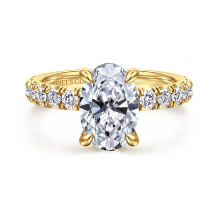 Stasia - 14K Yellow Gold Oval Diamond Engagement Ring
