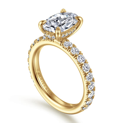 Stasia - 14K Yellow Gold Oval Diamond Engagement Ring