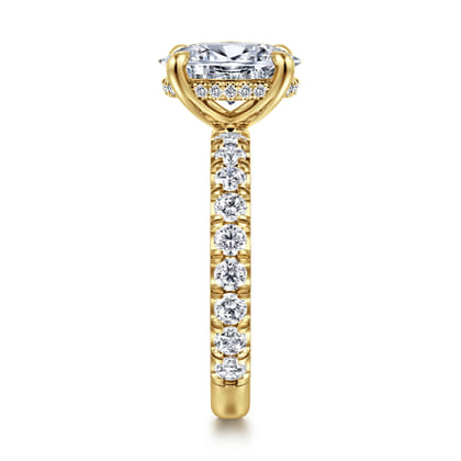 Stasia - 14K Yellow Gold Oval Diamond Engagement Ring